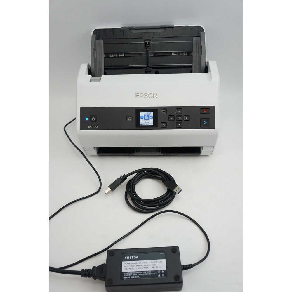 Epson DS-870 Color Duplex Document Scanner 65ppm 100-Page ADF USB 3.0 Excellent